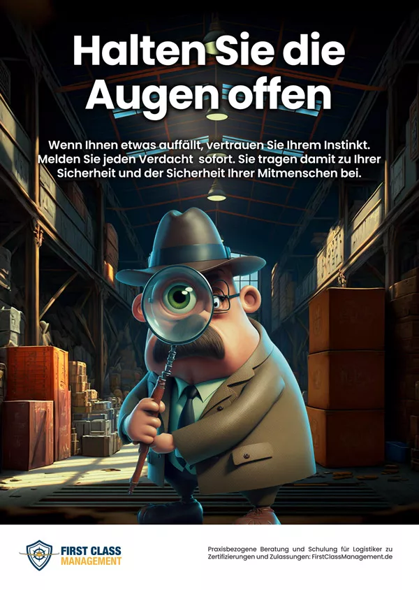 Poster Sicherheitskultur zum Thema: Augen offen halten