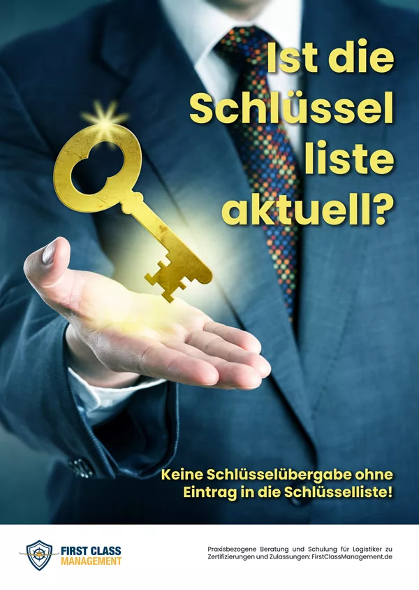 Poster Sicherheitskultur zum Thema: Schlüsselliste