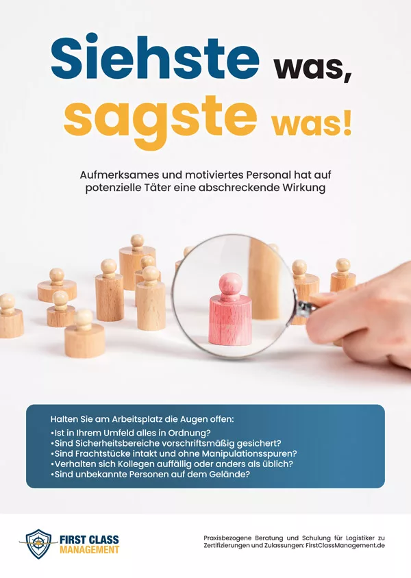Poster Sicherheitskultur zum Thema: Siehste was sagste was
