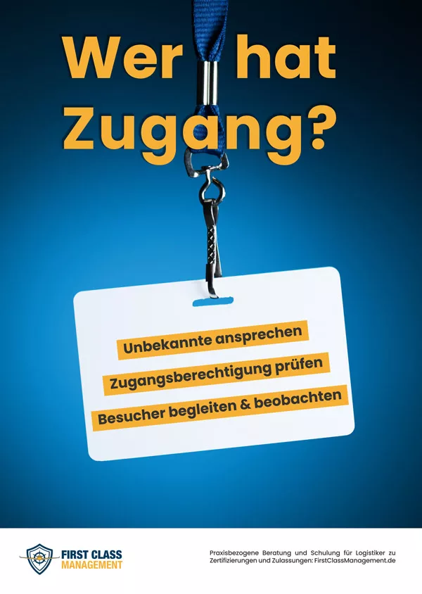 Poster Sicherheitskultur zum Thema: Zugangsberechtigung