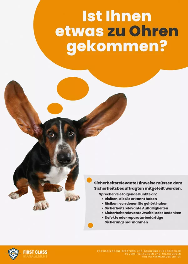 Poster Sicherheitskultur zum Thema: Hinweise mitteilen