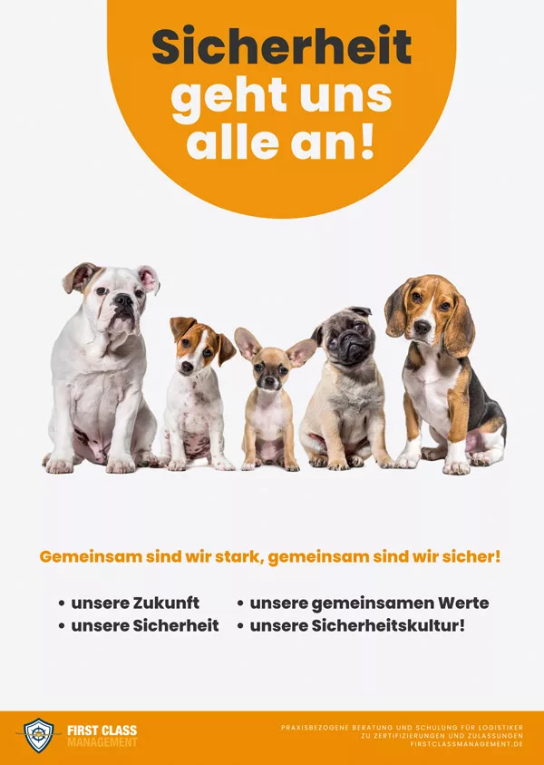 Poster Sicherheitskultur zum Thema: Sicherheit geht uns alle an